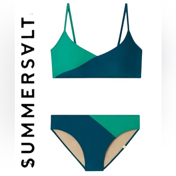 Summersalt Marina two piece Bikini Size 16 Seaglass & Seaweed - Picture 1 of 6